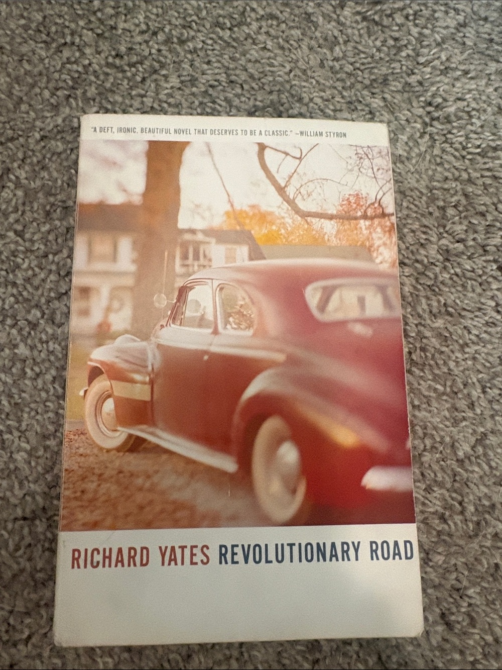Revolutionary Road by Richard Yates - Red Cover Vintage Car